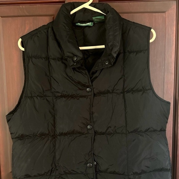 LL Bean Goose Down Black Vest - Picture 1 of 10
